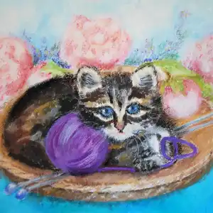 Aussi doux que la laine - Gouache