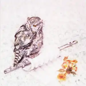 Chant d'automne - Gouache