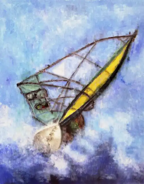 De l'air et du vent - Gouache