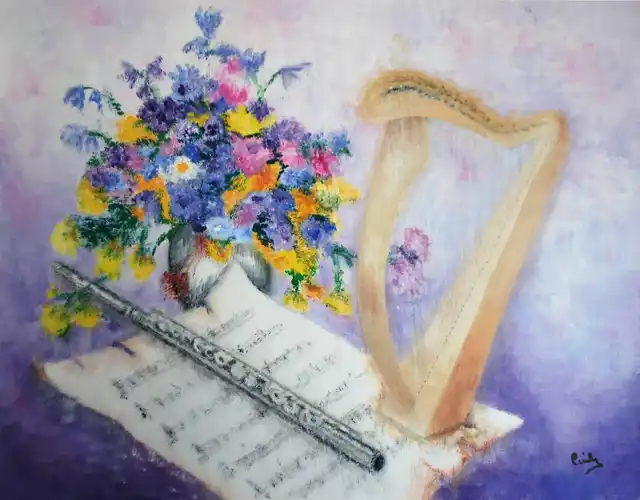 Douce mélodie - Gouache