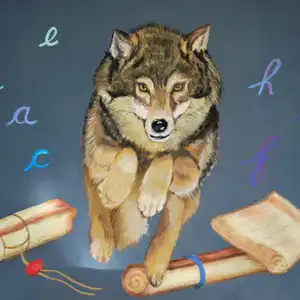 Histoire de loup - Pastel