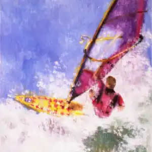 Jibe one hand - Gouache