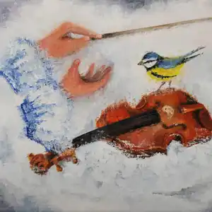 Le chef d'orchestre - Gouache