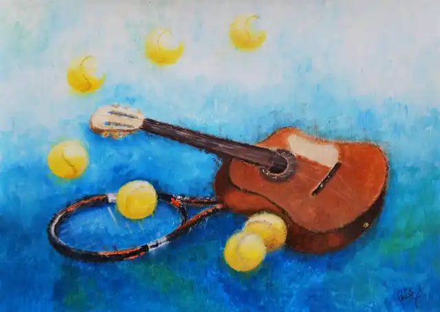 Les loisirs de Simon - Gouache