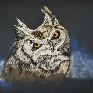 Les yeux de la nuit - Gouache