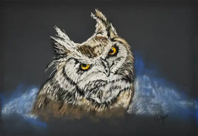 Les yeux de la nuit - Gouache