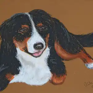 Mon chien fidèle - Pastel