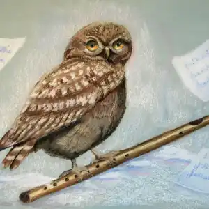 Musique au fond des bois - Pastel