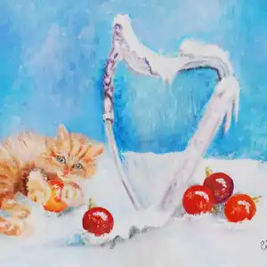 Noël blanc - Gouache