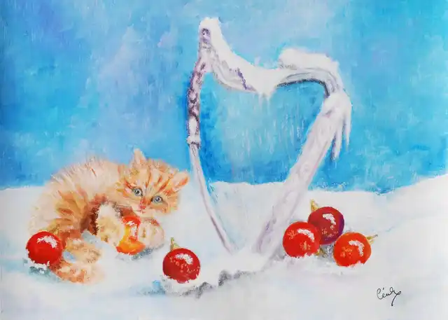 Noël blanc - Gouache