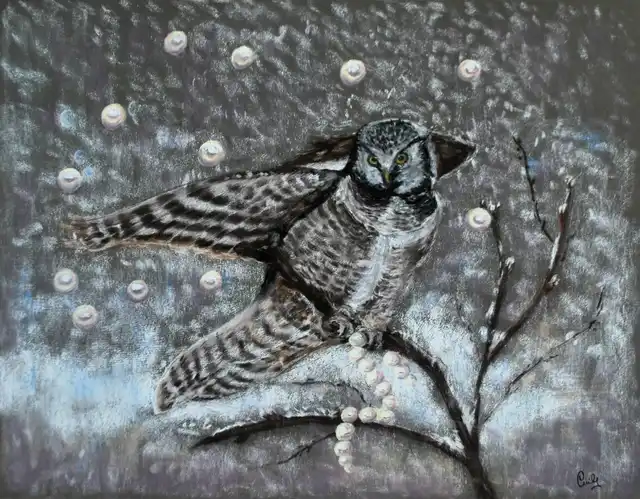 Perle des neiges - Pastel