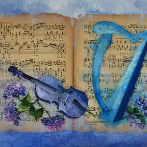 Rhapsodie in blues - Gouache