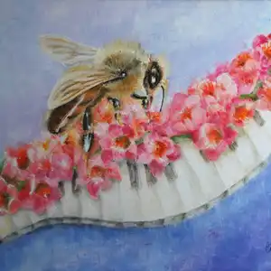 Sérénade printanière - Gouache