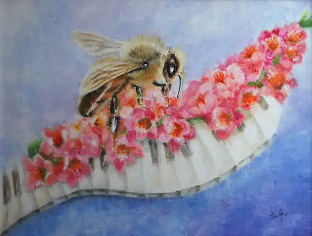 Sérénade printanière - Gouache