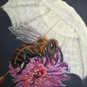 Sous mon ombrelle - Pastel