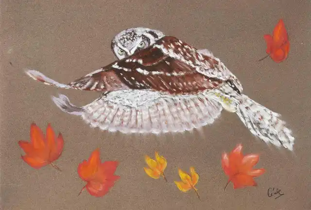 Vent d'automne - Pastel